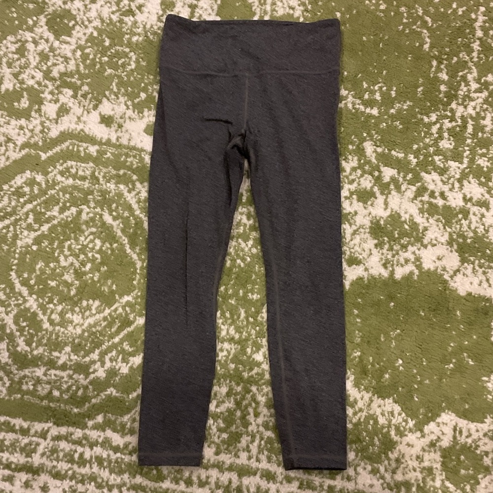 Athleta Dark Charcoal Gray High-Rise Stretch Leggings